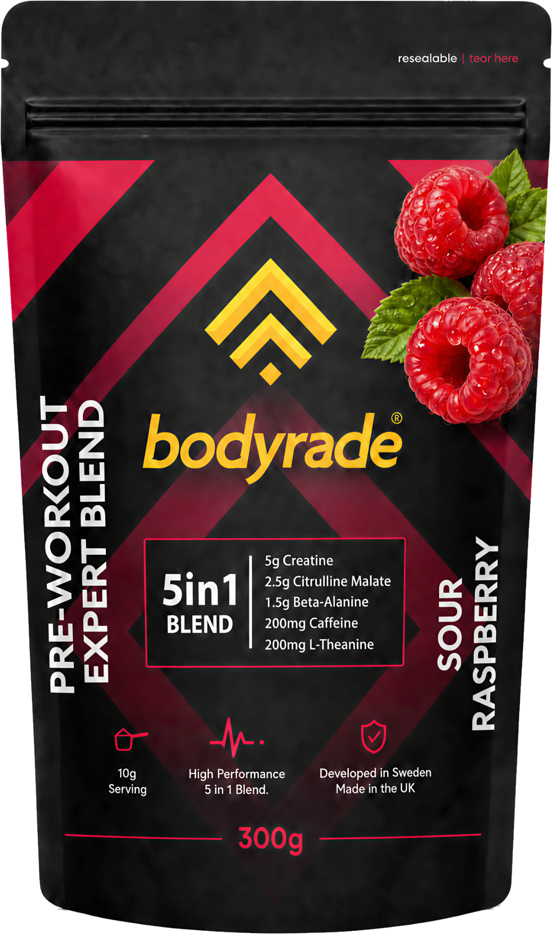 Bodyrade Sour Raspberry pre-workout
